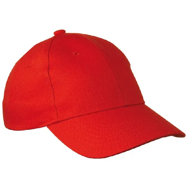 Кепка 6-ти клинка застежка на липучке Красный 4251-04