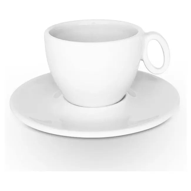 Чашка керамическая Coco S с блюдцем 160 мл Белый 1731-01
