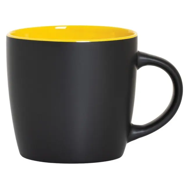 Чашка керамічна 300 мл Черный Желтый 11921-03