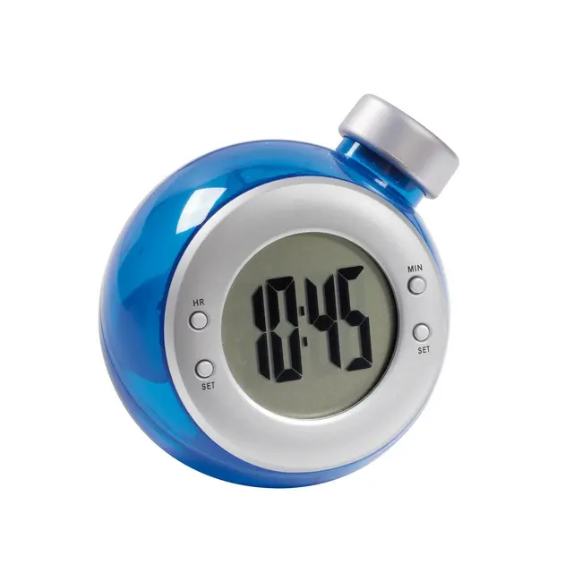 Годинник настільний працює на воді і оцті Синий Серебристый 2963-01