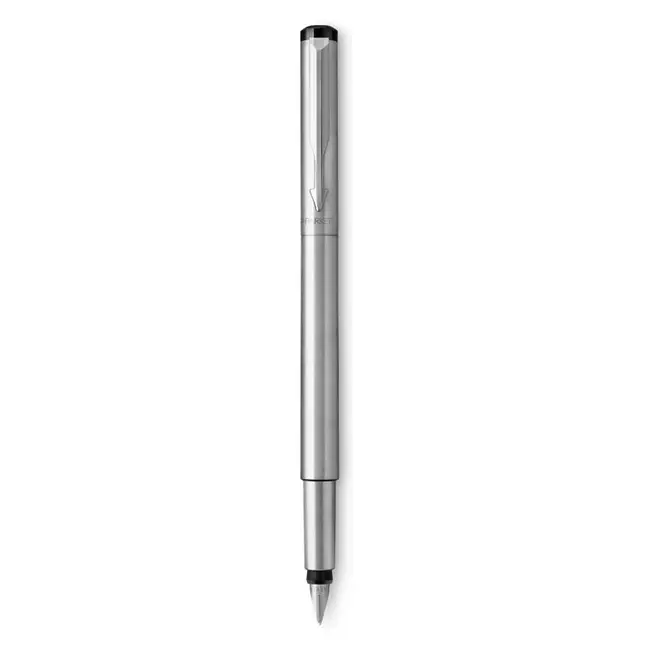 Ручка пір'яна 'Parker' VECTOR 17 Stainless Steel FP F Серебристый Черный 10023-01