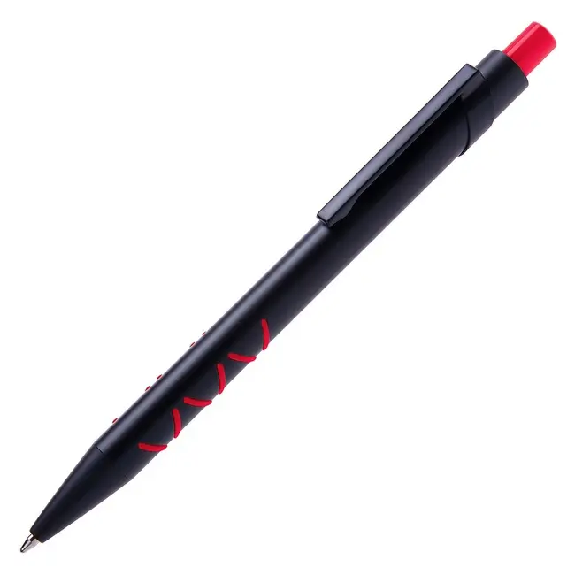 Ручка кулькова металева Черный Красный 8581-03