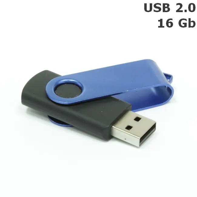 Флешка 'Twister' 16 Gb USB 2.0 Черный Синий 3675-77