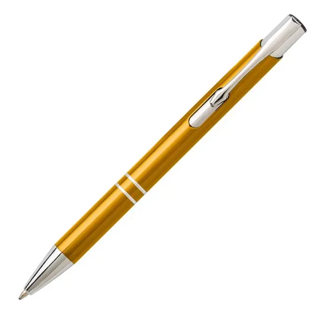 Ручка металлическая шариковая Серебристый Желтый 8283-04