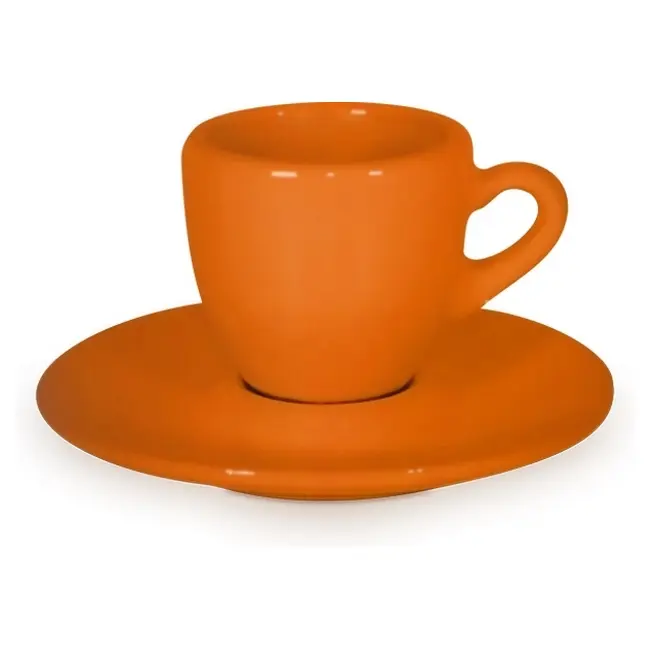 Чашка керамічна Columbia S з блюдцем 60 мл Оранжевый 1734-13