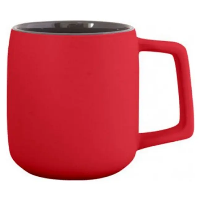 Чашка керамічна 'AVA' матова 420 мл Красный Серый 14225-01