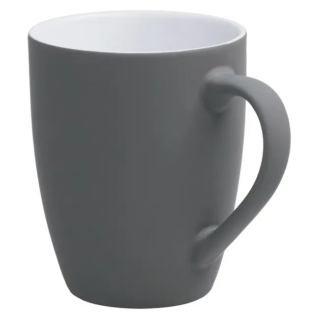 Чашка керамічна Soft-Touch 320мл Белый Серый 12663-06