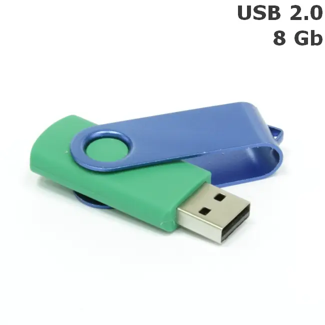 Флешка 'Twister' 8 Gb USB 2.0 Зеленый Синий 3673-74
