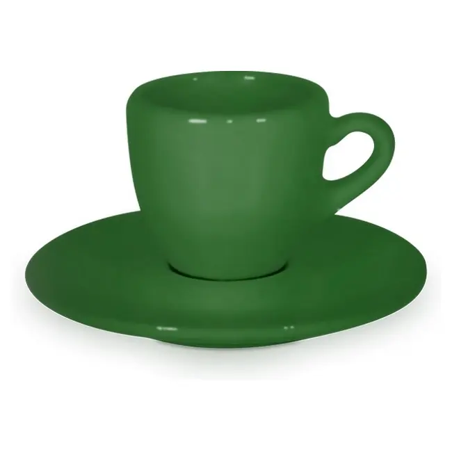 Чашка керамическая Columbia S с блюдцем 60 мл Зеленый 1734-23