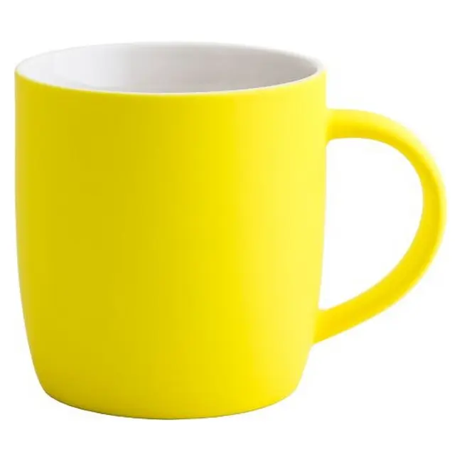 Чашка фарфоровая 'FIESTA' soft-touch 320 мл Белый Желтый 14224-03