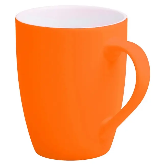 Чашка керамическая Soft-Touch 320мл Оранжевый Белый 12663-03