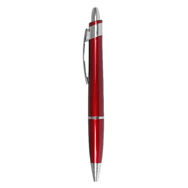 Ручка з глянсового пластика Серебристый Красный 4310-09