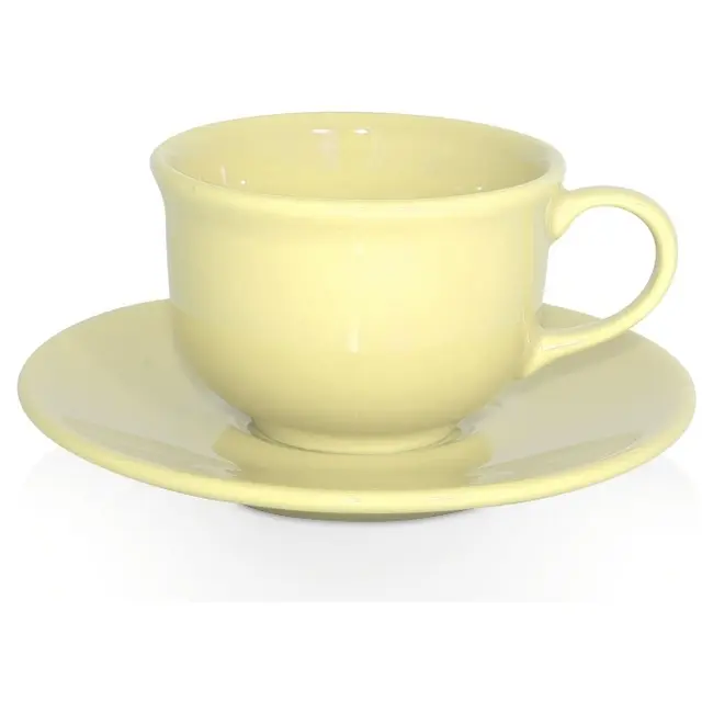 Чашка керамічна Ola S з блюдцем 200 мл Желтый 1791-21