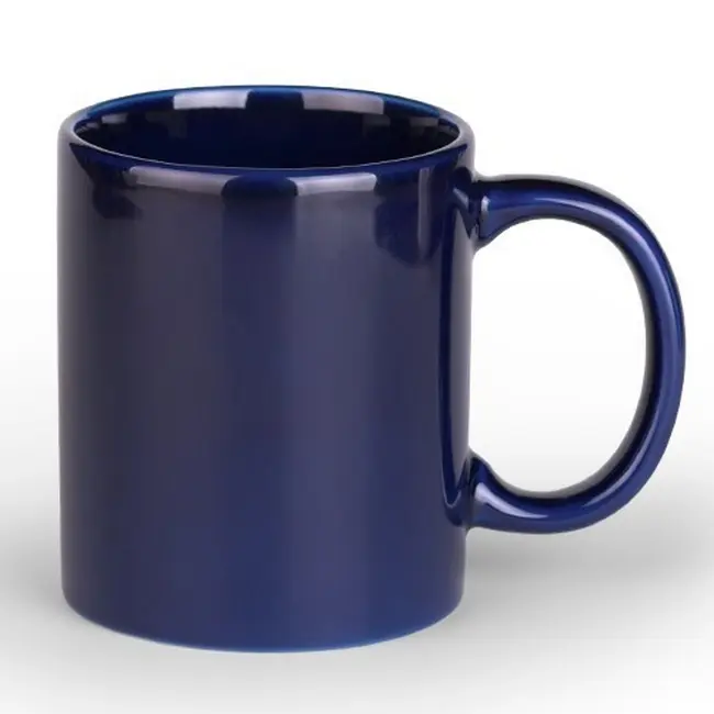 Чашка керамічна євроциліндр 325 мл Темно-синий 1834-02
