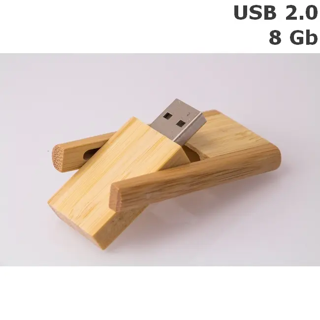 Флешка деревянная 8 Gb USB 2.0 Древесный 6168-02