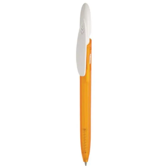 Ручка пластикова Белый Оранжевый 5651-04