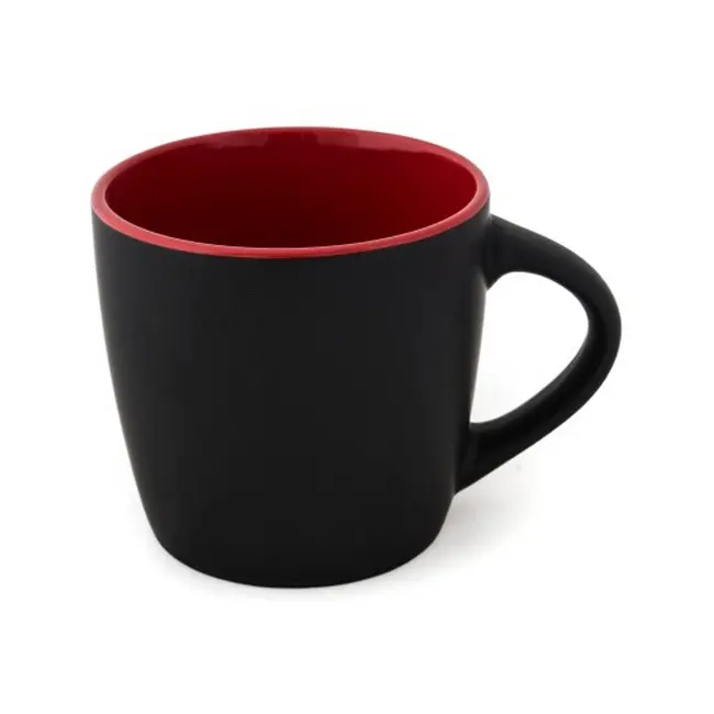 Чашка керамическая матовая 300 мл Черный Красный 7009-01