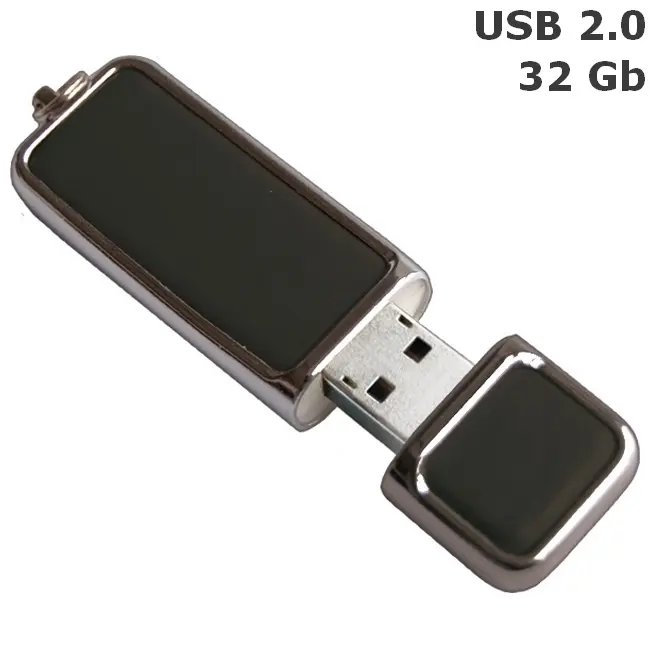 Флешка 'GoodRAM' 'ART LEATHER' 32 Gb USB 2.0 чорна Серебристый Черный 6312-02