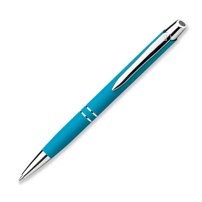 Ручка металева soft touch Голубой Серебристый 13049-04