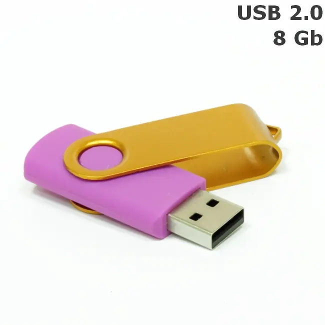 Флешка 'Twister' 8 Gb USB 2.0 Фиолетовый Золотистый 3673-20
