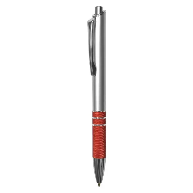 Ручка пластиковая Серебристый Красный 3883-04