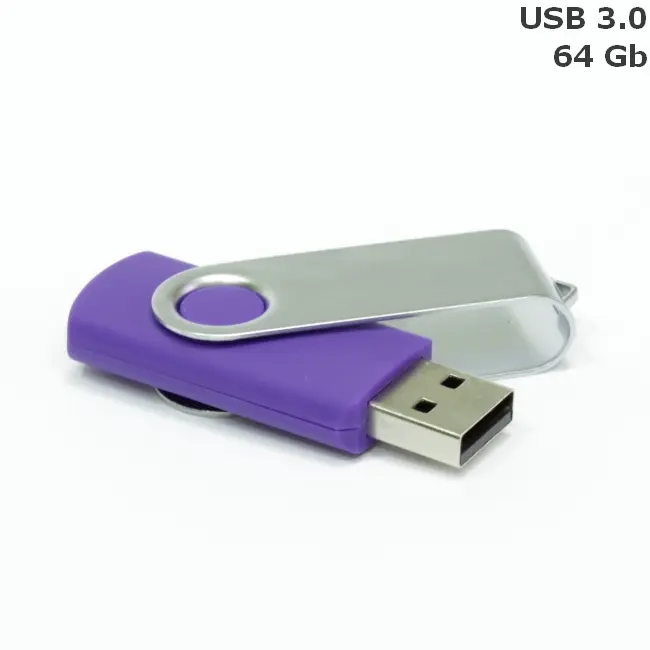 Флешка 'Twister' 64 Gb USB 3.0 Фиолетовый Серебристый 14599-85