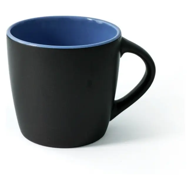 Чашка керамічна матова 300 мл Голубой Черный 7009-08