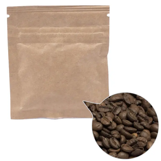 Кава зерно '100% Арабіка Бразилія Сантос' С70х80 крафт 7г Коричневый 13816-01