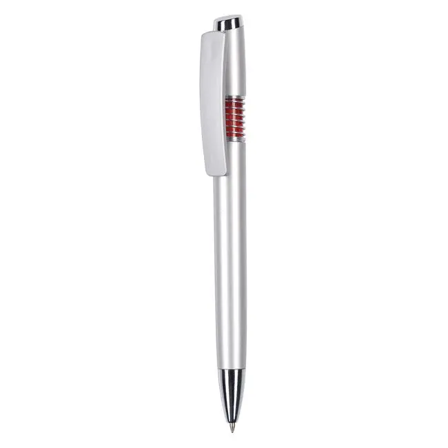 Ручка пластикова Серебристый Красный 5682-03