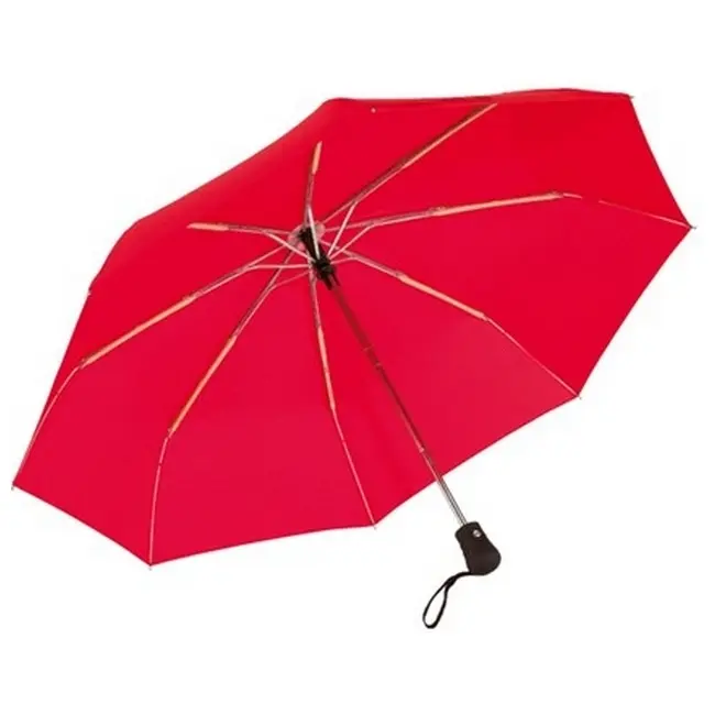 Зонт складной ветроустойчивый в чехле Красный 5866-07