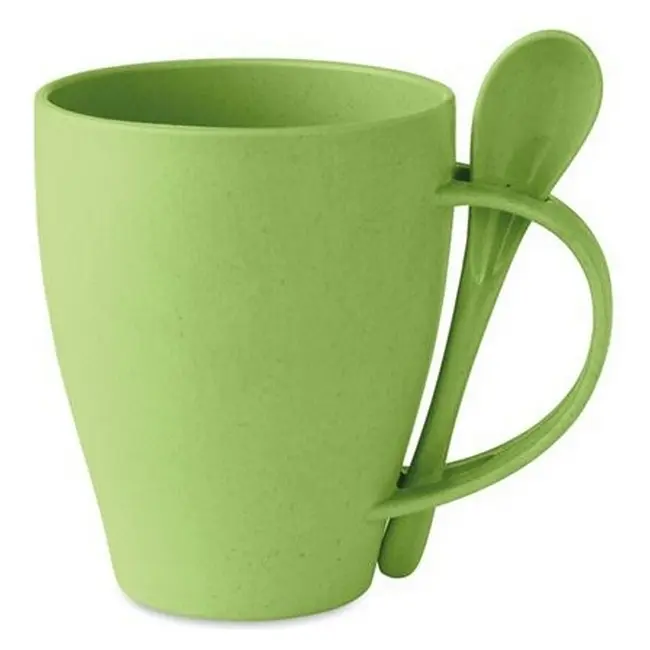 Чашка ЭКО с ложкой 300 мл Зеленый 13540-03