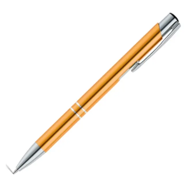 Ручка металлическая с насечками Оранжевый Серебристый 7079-08