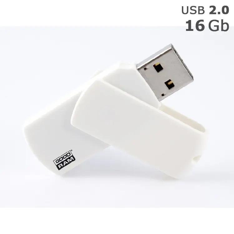 Флешка 'GoodRAM' 'COLOUR' под логотип 16 Gb USB 2.0 белая Белый 4764-06