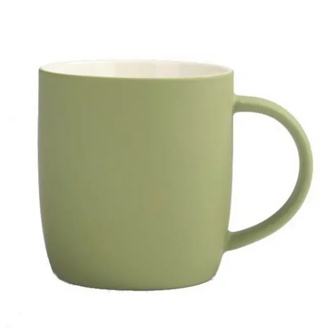 Чашка фарфоровая 'FIESTA' soft-touch 320 мл Зеленый Белый 14224-12