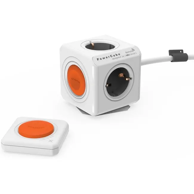 Комплект 'Allocacoc' 'PowerCube Extended Remote SET' с пультом и креплением Серый Белый Оранжевый 1554-01