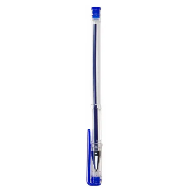 Ручка гелевая 0,5 мм пишет синим Серебристый Синий 15030-01