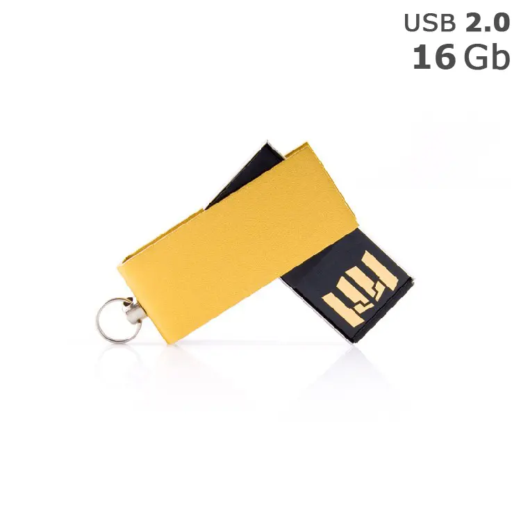 Флешка 'GoodRAM' 'CUBE' под логотип 16 Gb USB 2.0 золотистая