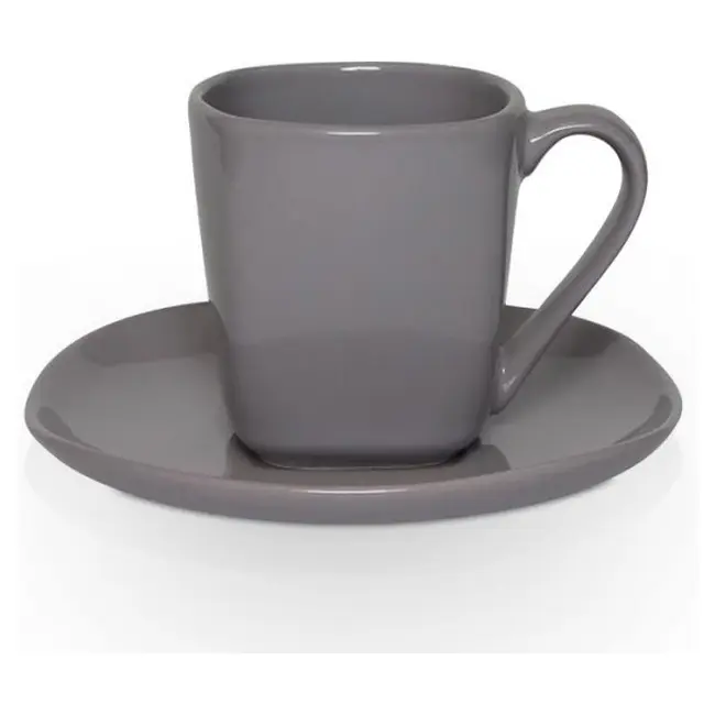 Чашка керамічна Etna S з блюдцем 180 мл Серый 1753-12