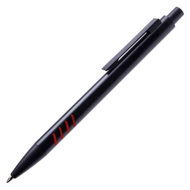 Ручка кулькова металева глянцева Красный Черный 8580-03