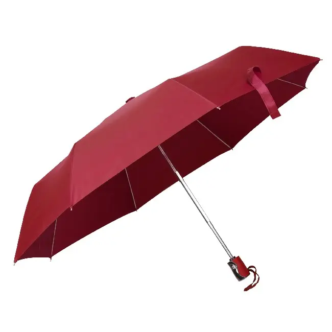 Зонт складной автоматический красный