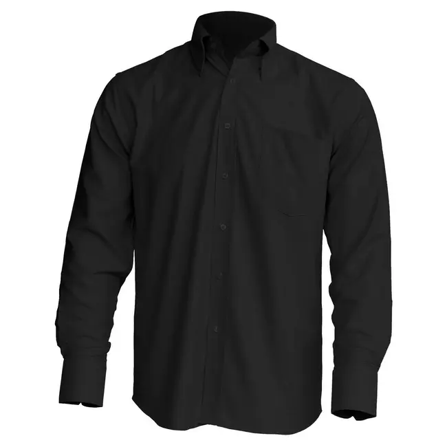 Рубашка 'JHK' 'CASUAL & BUSINESs SHIRT' POPLIN BLACK Черный 1613-04