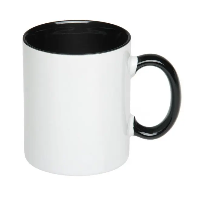 Чашка керамическая евро-цилиндр Черный Белый 1334-02