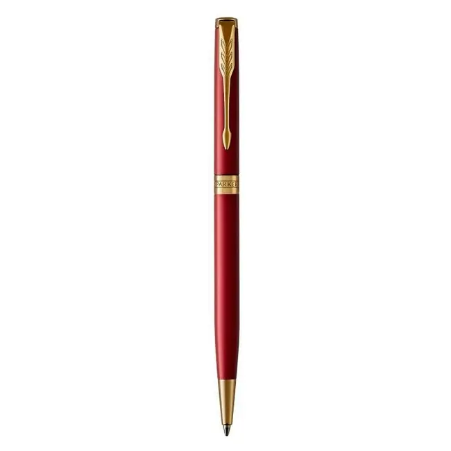 Ручка кулькова 'Parker' SONNET 17 Slim Intense Red GT BP Золотистый Красный 9971-01