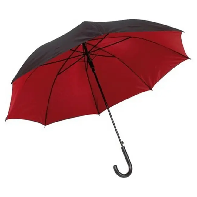 Зонт трость автоматический Черный Красный 5874-03