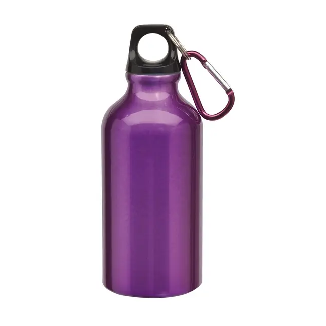 Пляшка спортивна алюмінієва 400 мл Фиолетовый Черный 1943-05