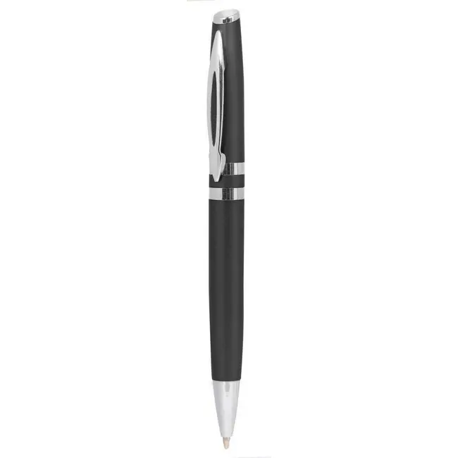 Ручка пластиковая матовая Черный Серебристый 3822-01