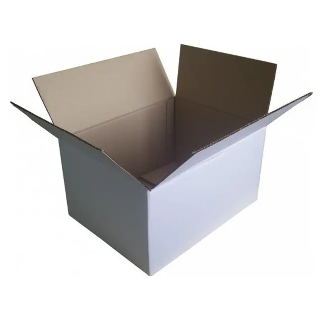 Коробка картонна Чотирьохклапанна 400х300х210 мм біла Белый 10191-01