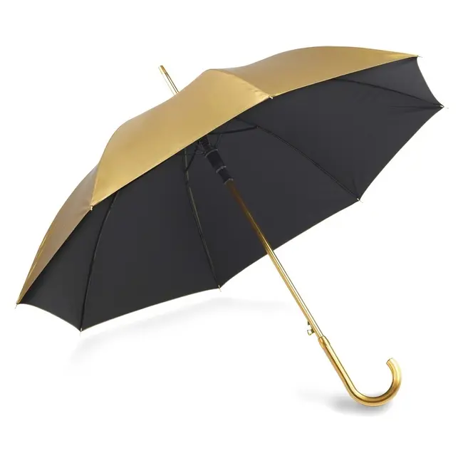 Зонт трость с двухслойным куполом верхний золотистый Золотистый Черный 6854-01