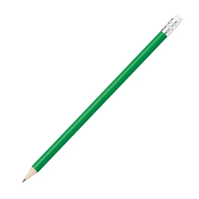 Деревянный карандаш с ластиком Зеленый Серебристый 10079-05