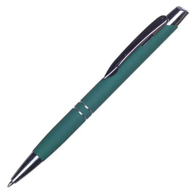 Ручка металева soft touch Зеленый Серебристый 13049-02
